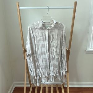 Free People Button Up with super flowey back